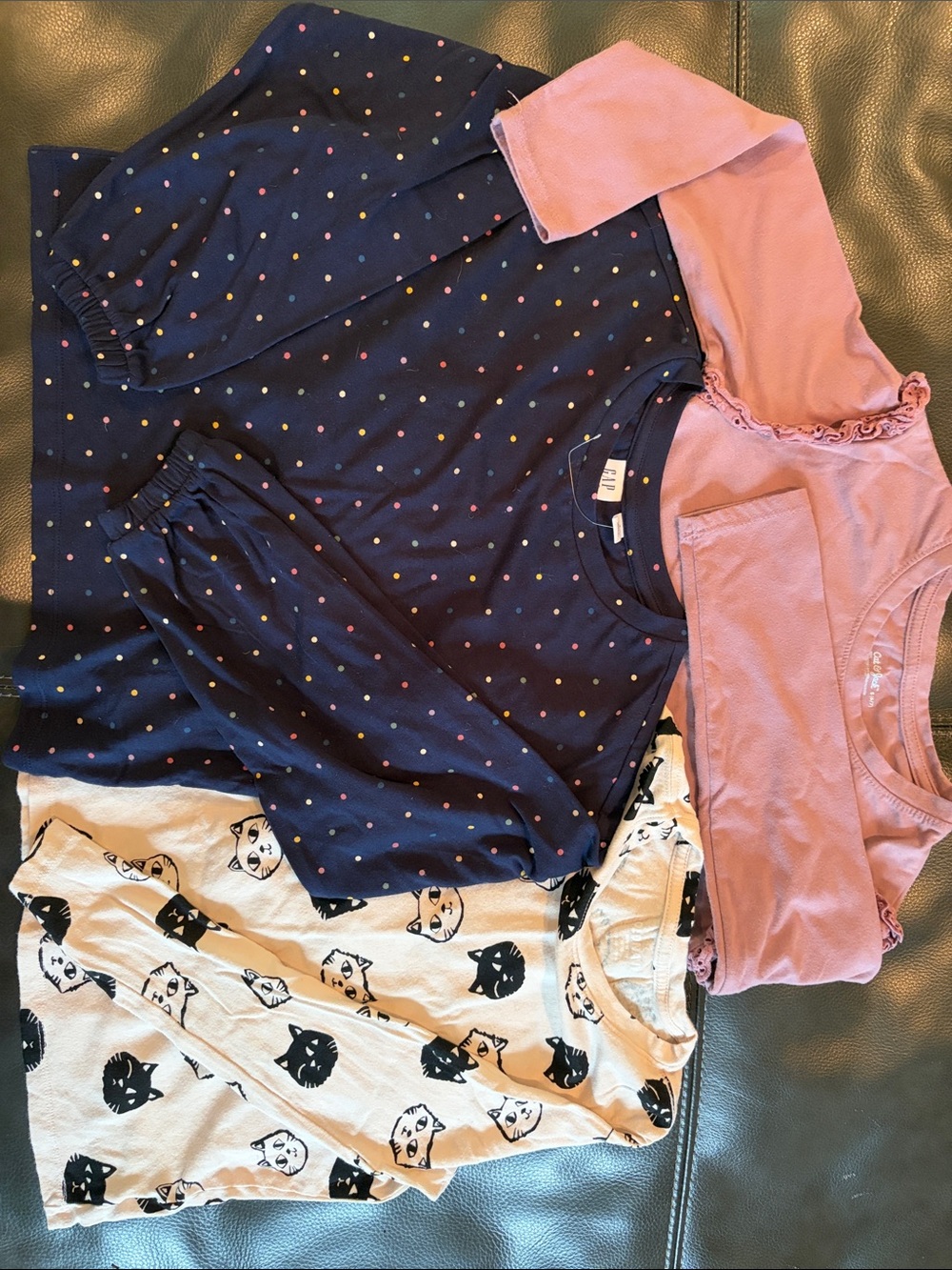 GAP Girls Navy Dot Tee with Multicolor Polka Dots - NEVER WORN!! BUNDLE AND SAVE